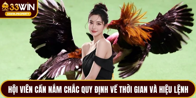 Hội viên cần nắm chắc quy định về thời gian và hiệu lệnh