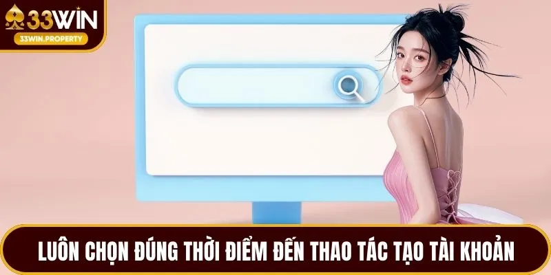 Luôn chọn đúng thời điểm đến thao tác tạo tài khoản